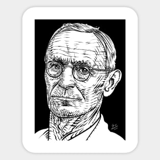 HERMANN HESSE ink portrait Sticker